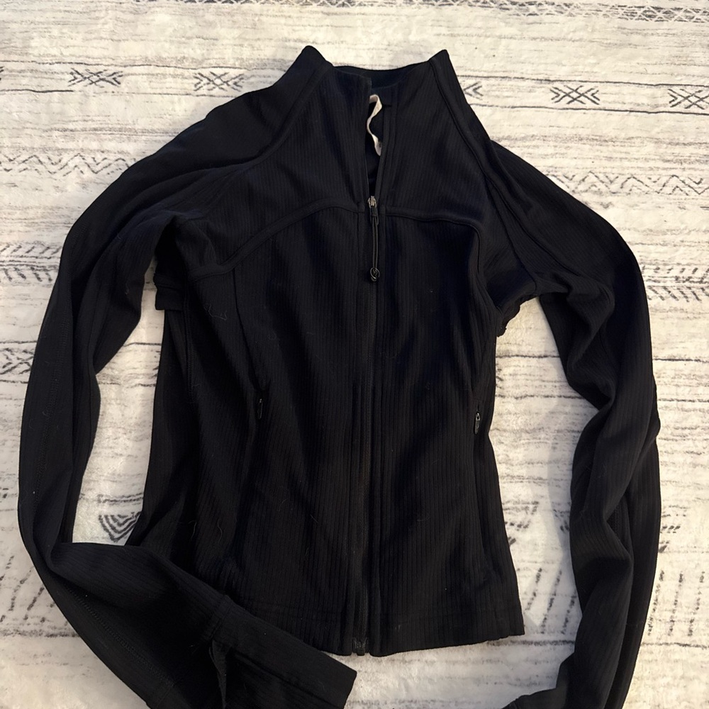 lululemon athletica Black Utility Jacket with High Collar and Slim Fit